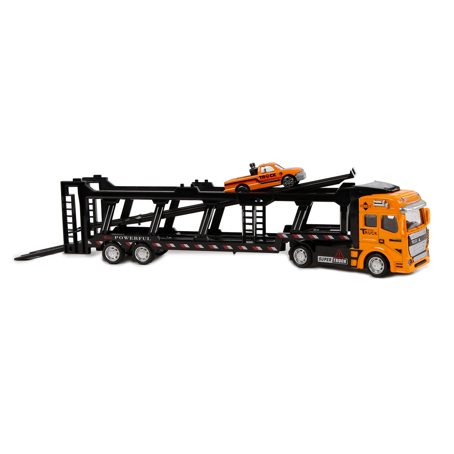 2-Play Die-cast Vrachtwagen Transporter met Auto, 32cm