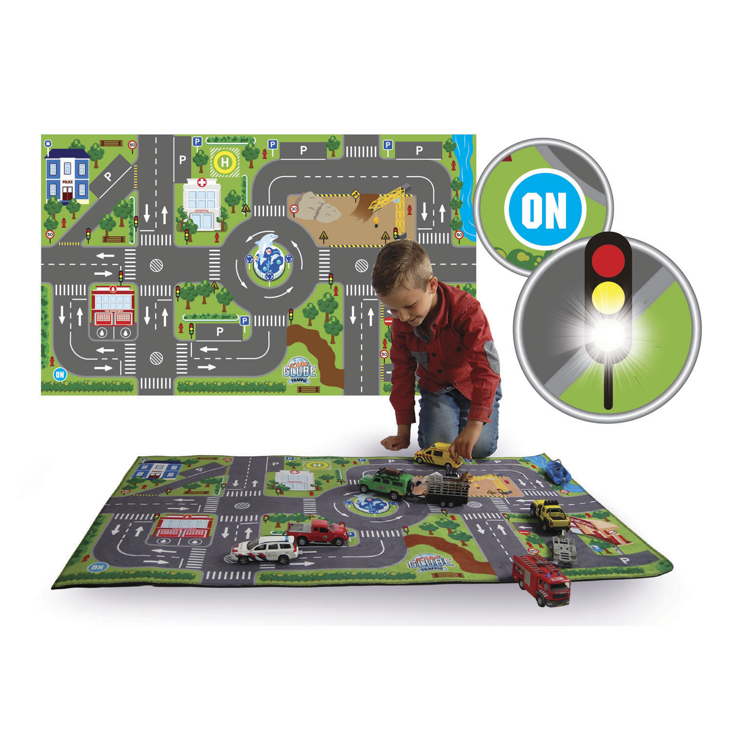 Neuware Kids Globe® Traffic Ampel zur Gestaltung der Spielfläche mit Licht 