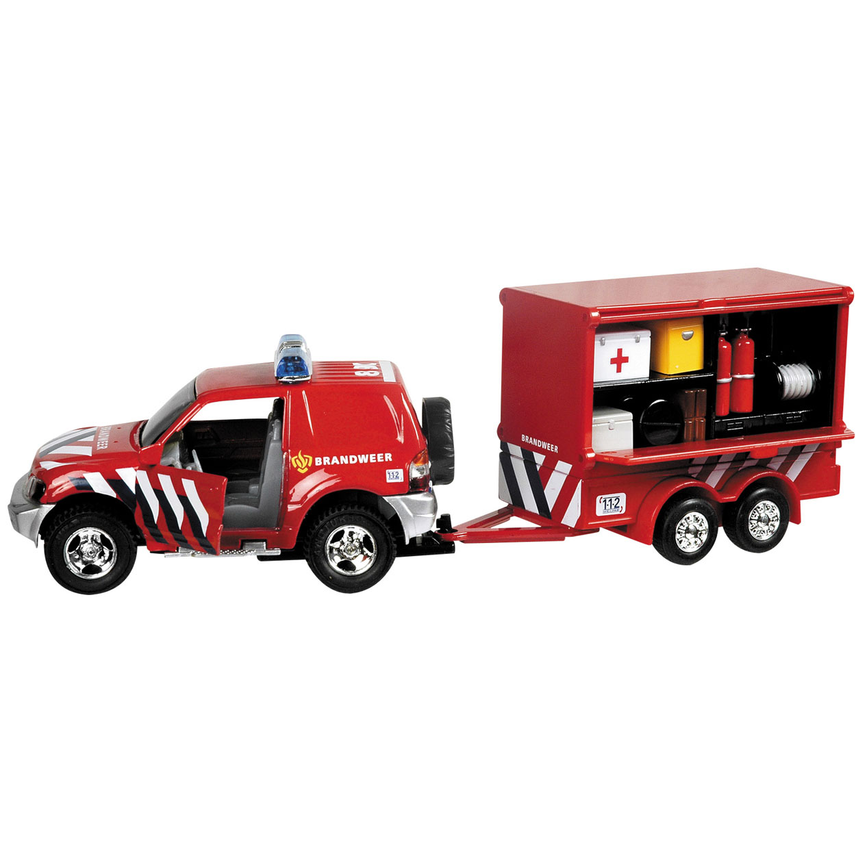 Feuerwehrauto + Anhänger