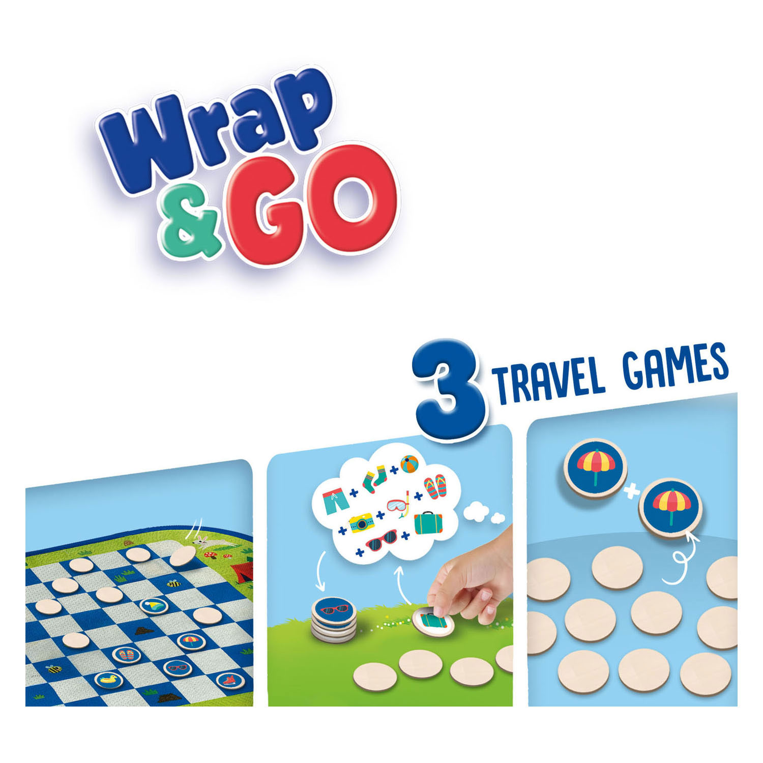 Jeux de voyage SES Wrap and Go, 3en1