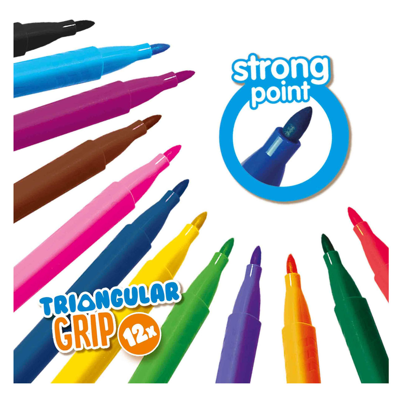 SES Kleuren op Nummers - Driehoek Grip Stiften