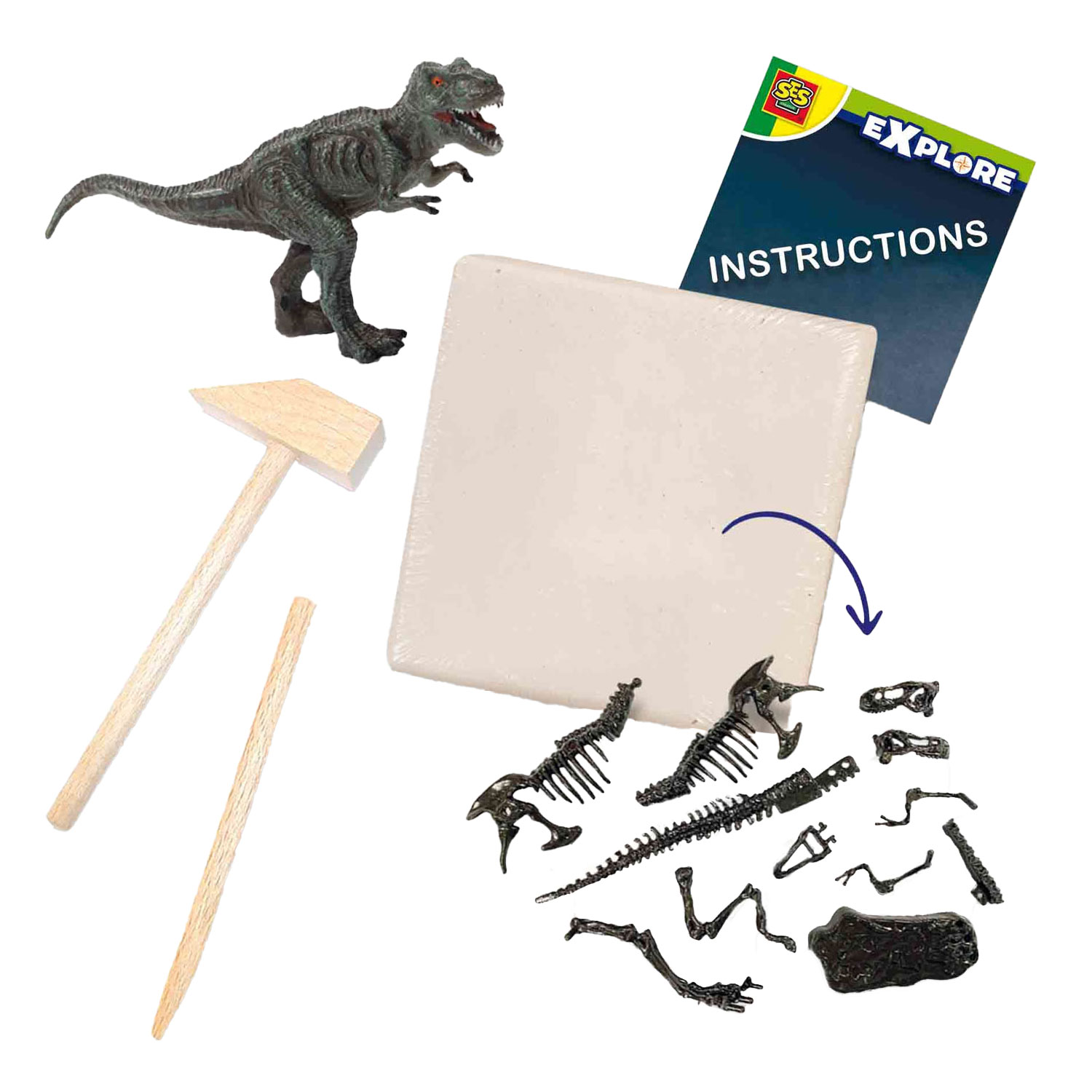 SES Explore Dino and Skeleton Dig 2in1 – T-Rex