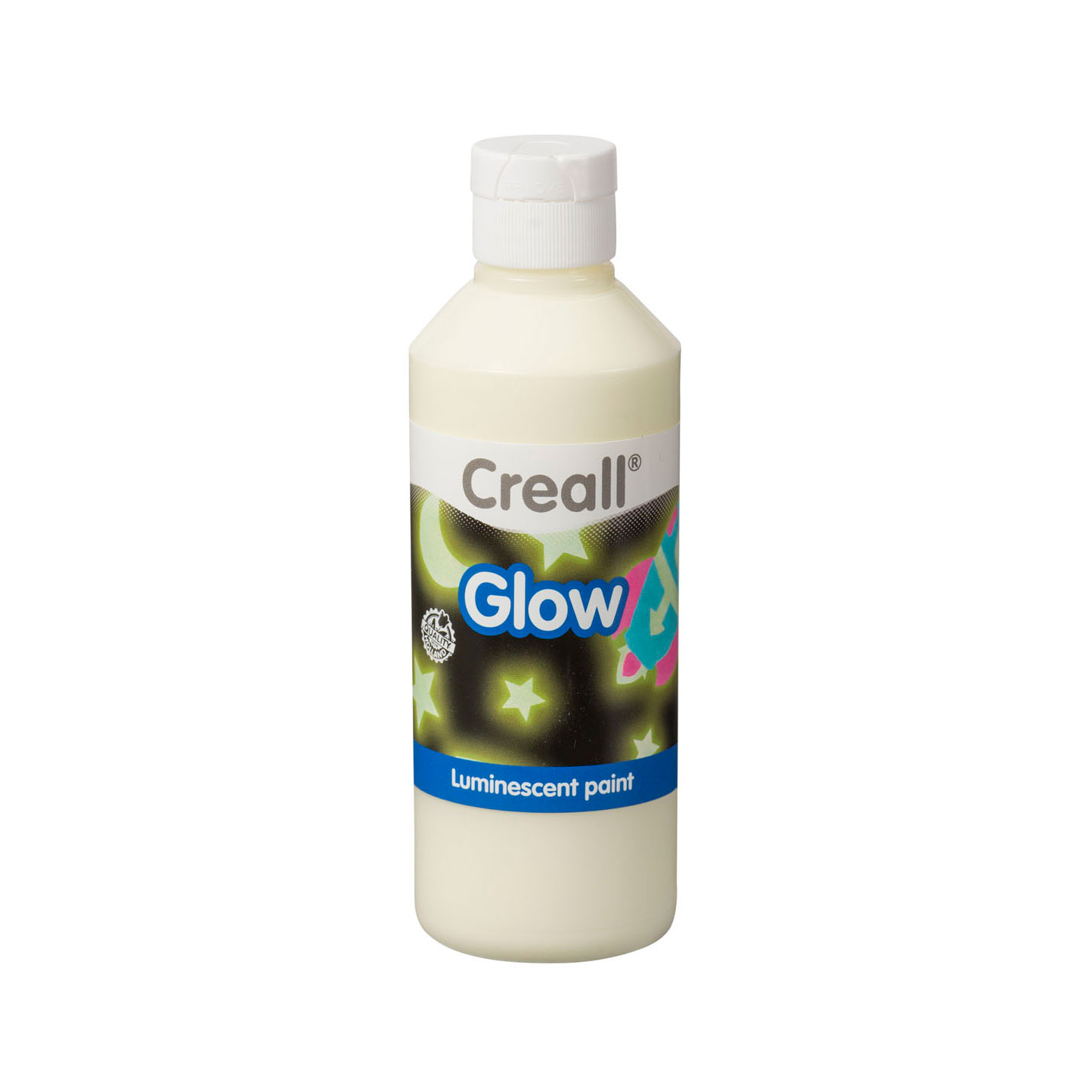 Creall Glow in the Dark Verf Groen-Geel, 250ml