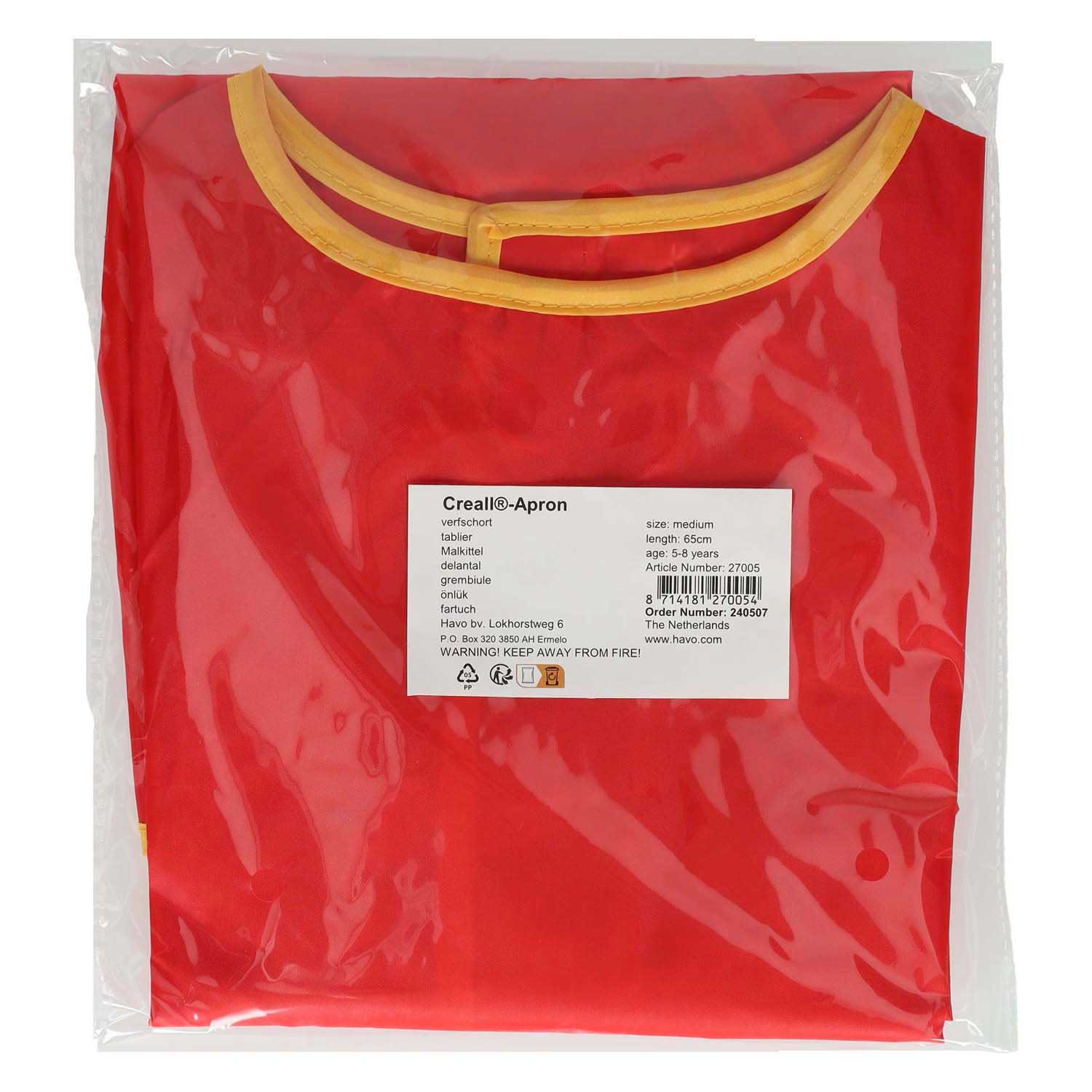 Tablier sale rouge Creall , taille M