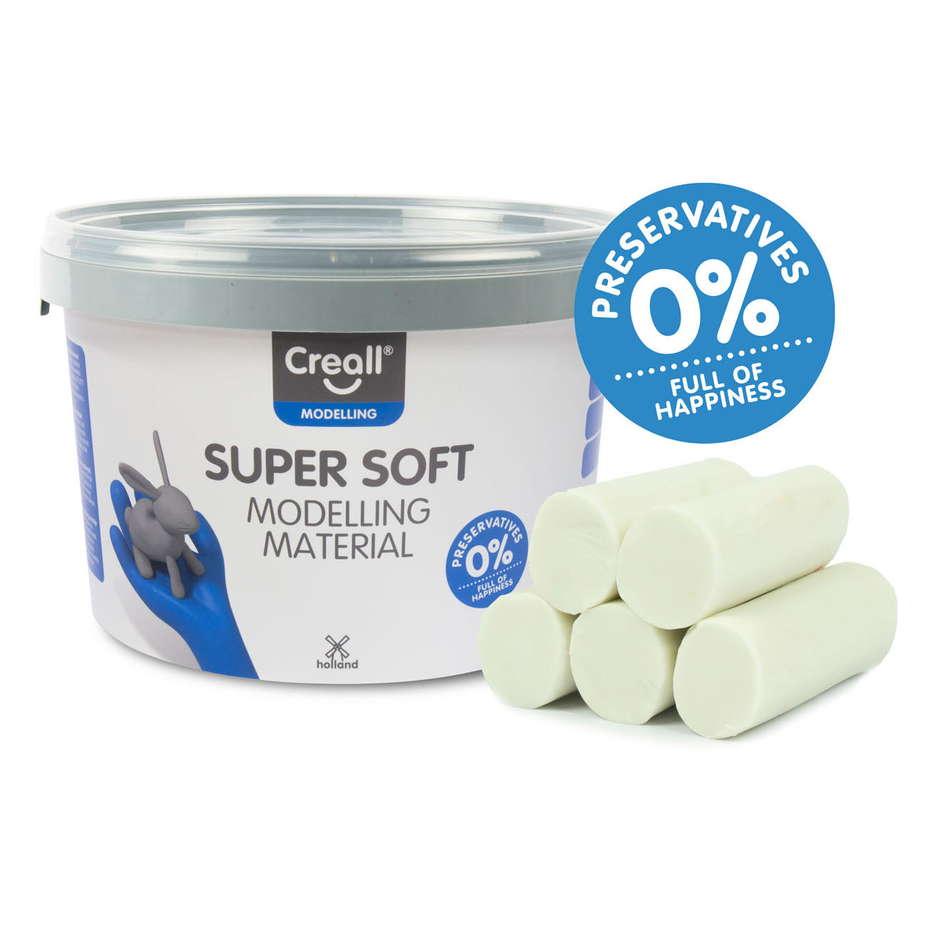 Creall Supersoft Ton Weiß, 1750gr.