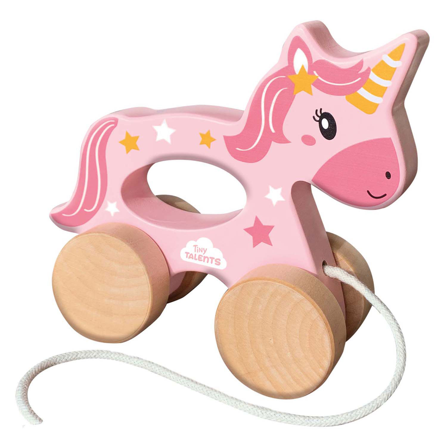 Animal à tirer en bois SES 2 en 1 - Licorne