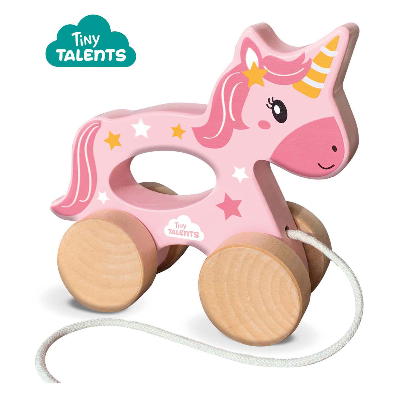 Animal à tirer en bois SES 2 en 1 - Licorne
