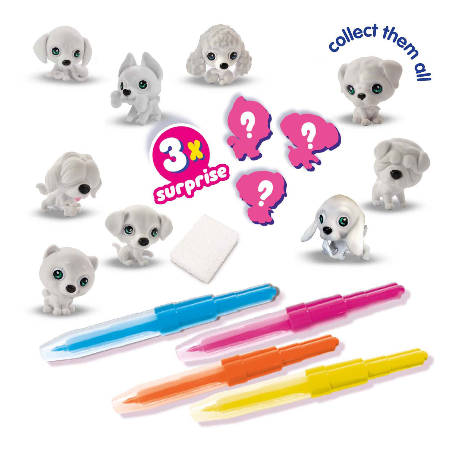 SES Blow Airbrush Pens - Puppy's Surprise, 3st.