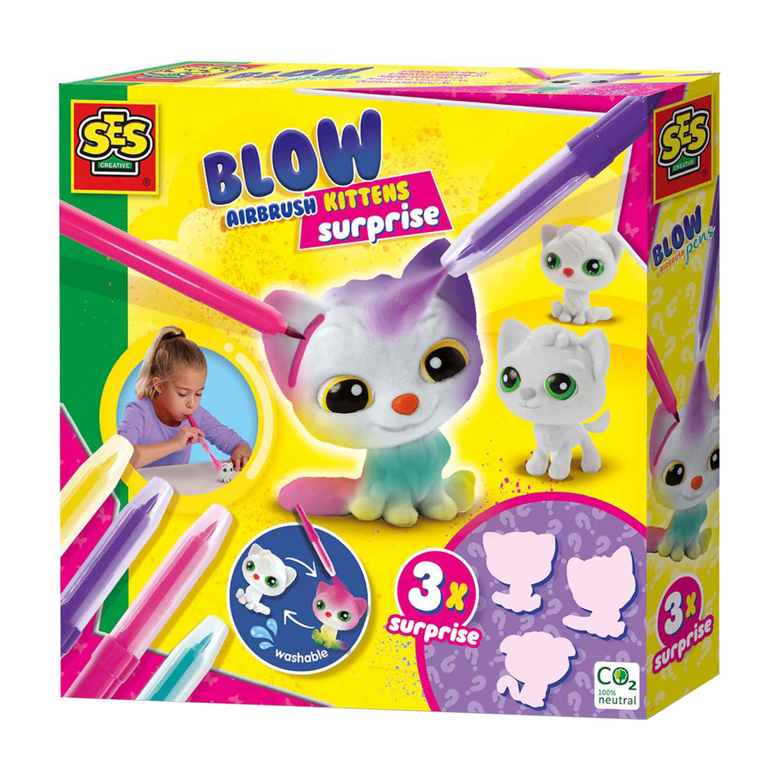 SES Blow Airbrush Pens - Katjes Surprise, 3st.
