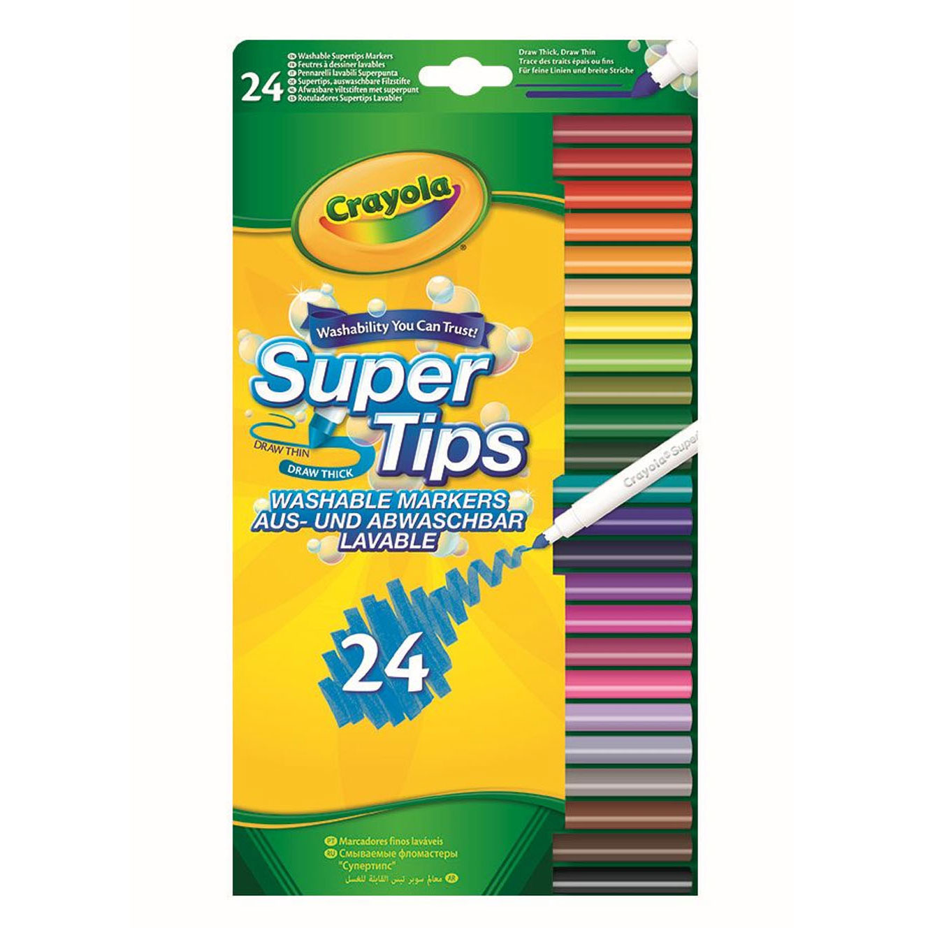 Stylos-feutres Crayola avec Super Tip, 24 pcs.