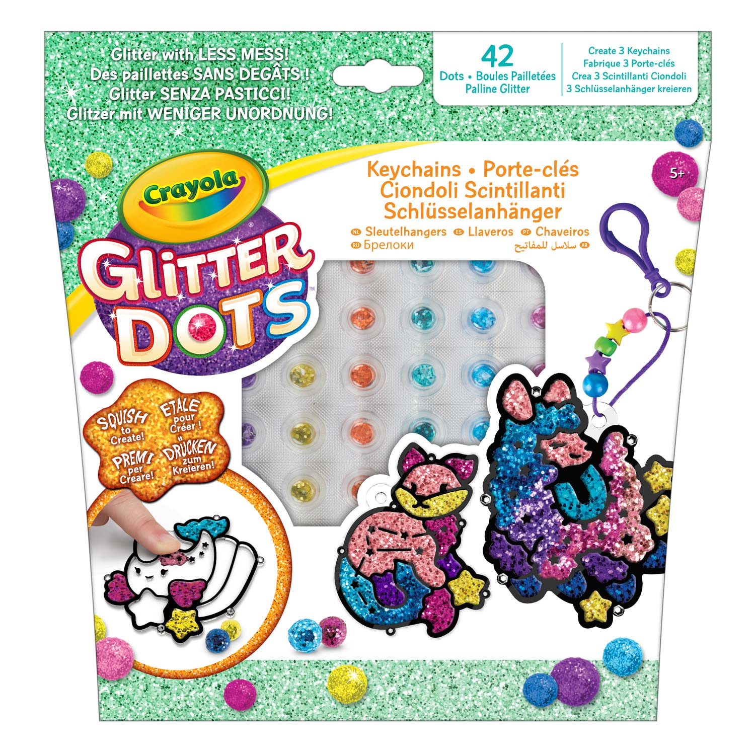 Glitter Dots - Dierenvrienden Sleutelhangers
