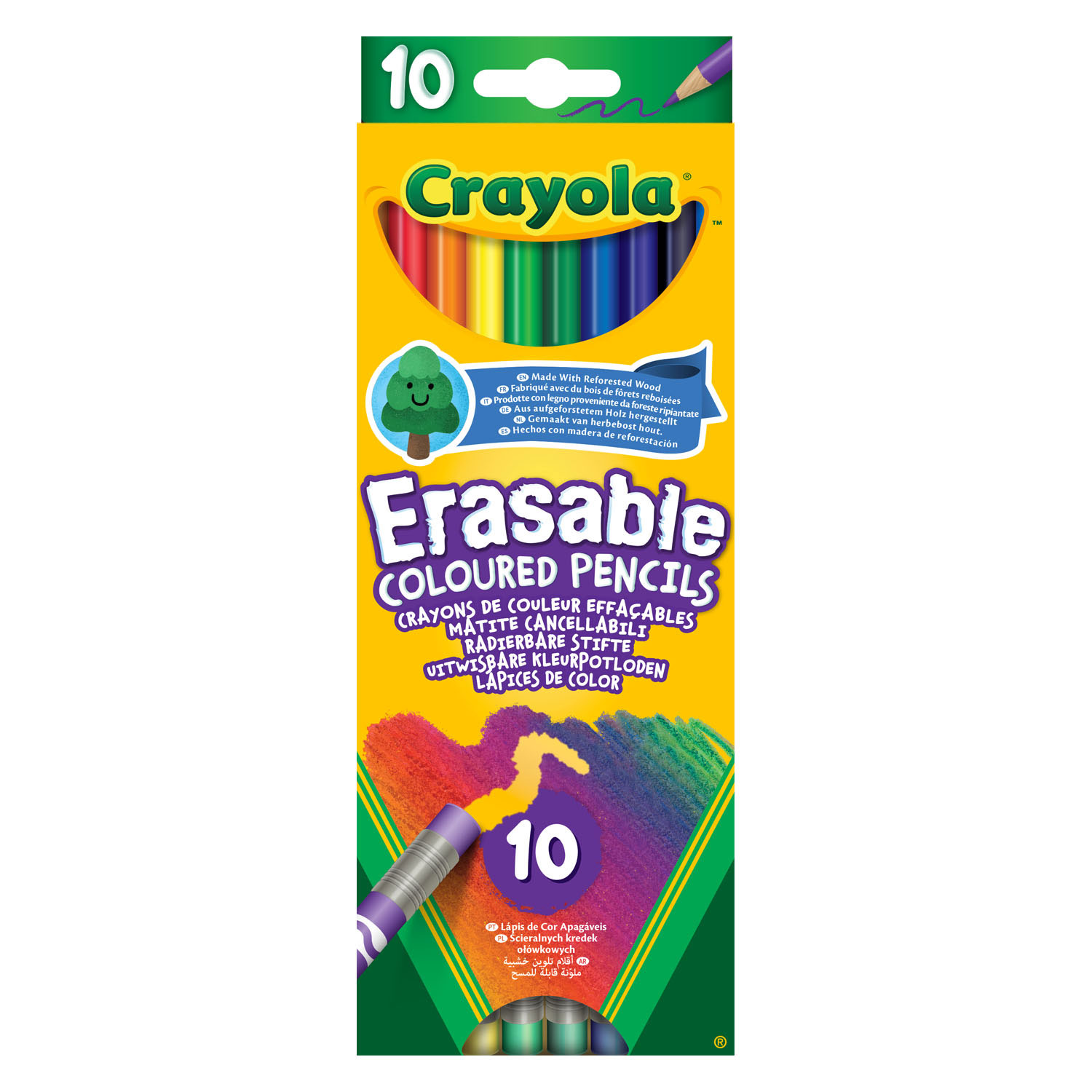 Crayons de couleur effaçables Crayola , 10 pcs.