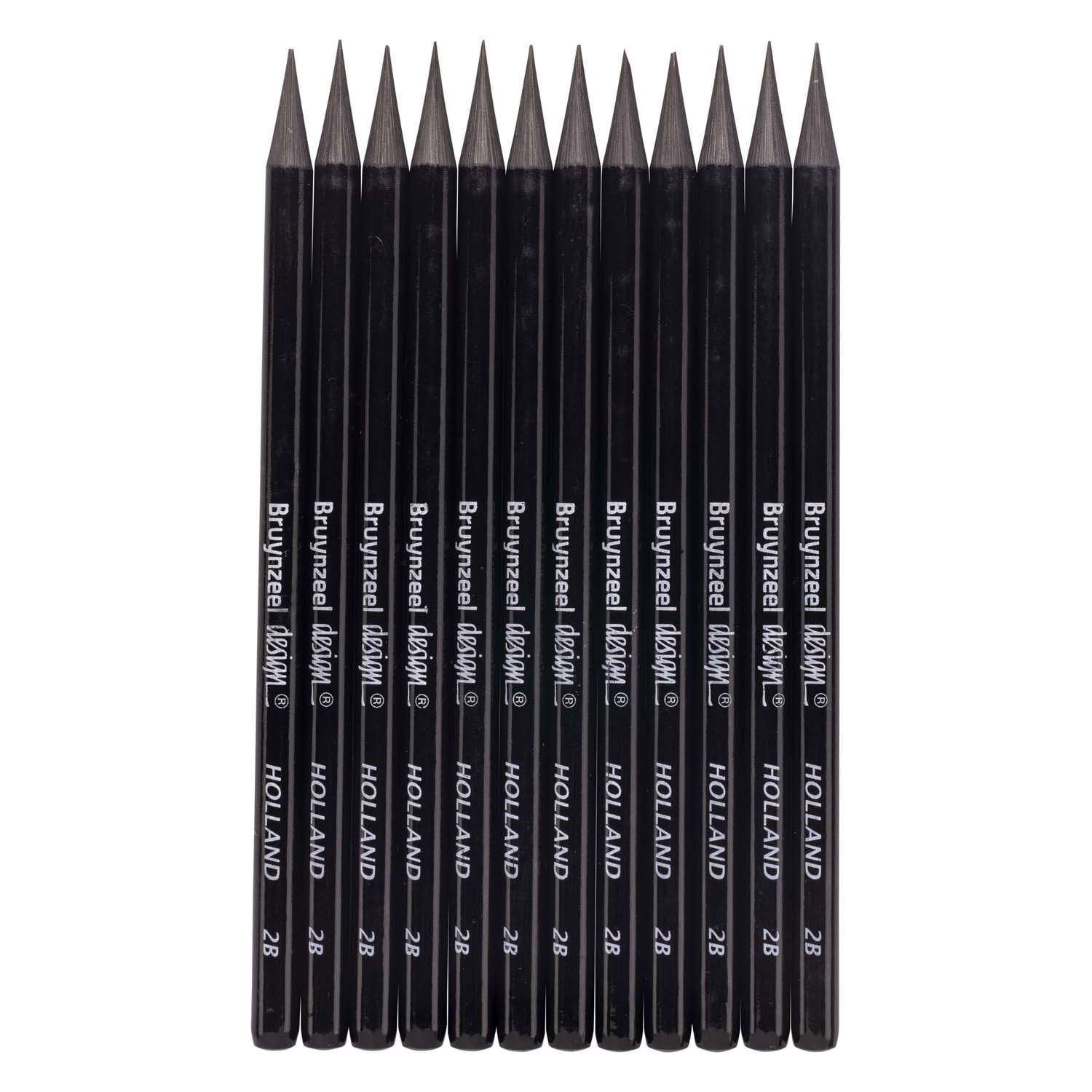 Bruynzeel Design Grafietstift 2B - 12st.