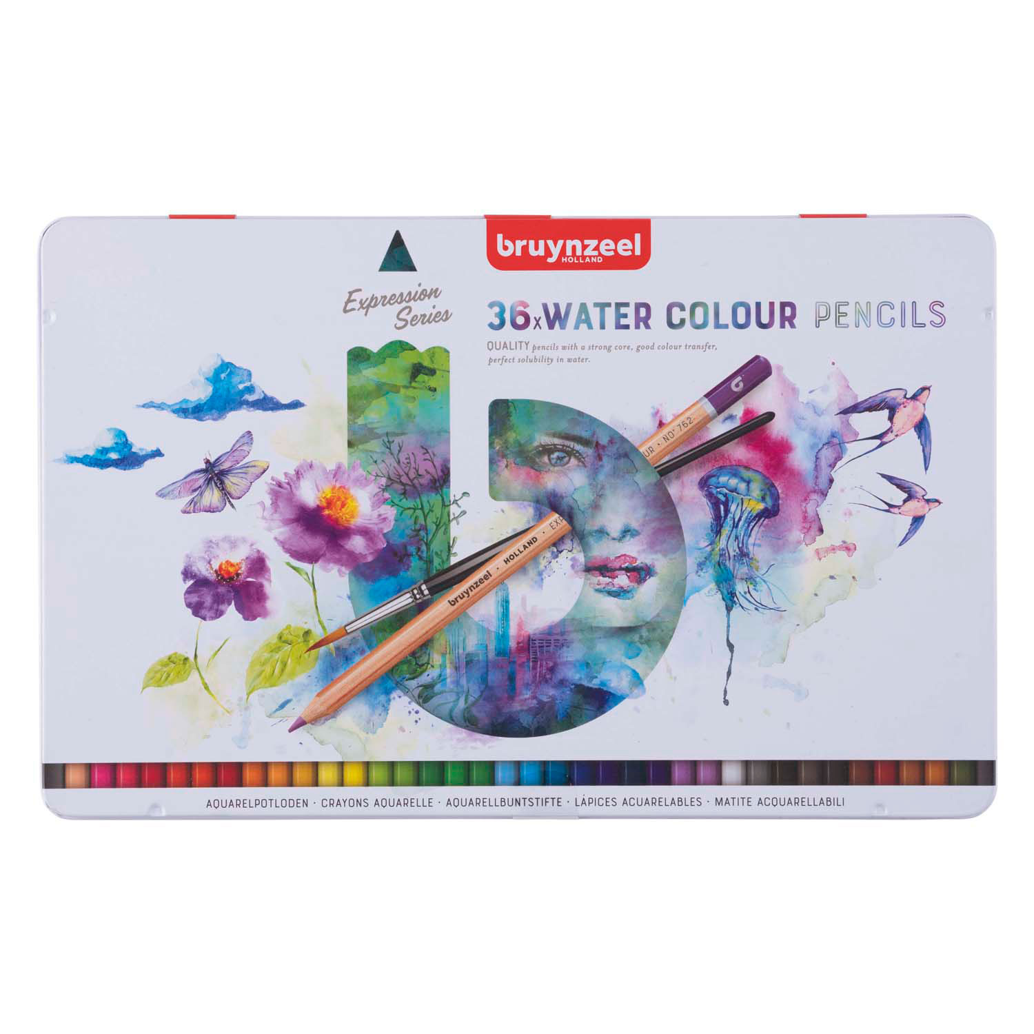 Bruynzeel Expression Aquarelpotloden Blik 36