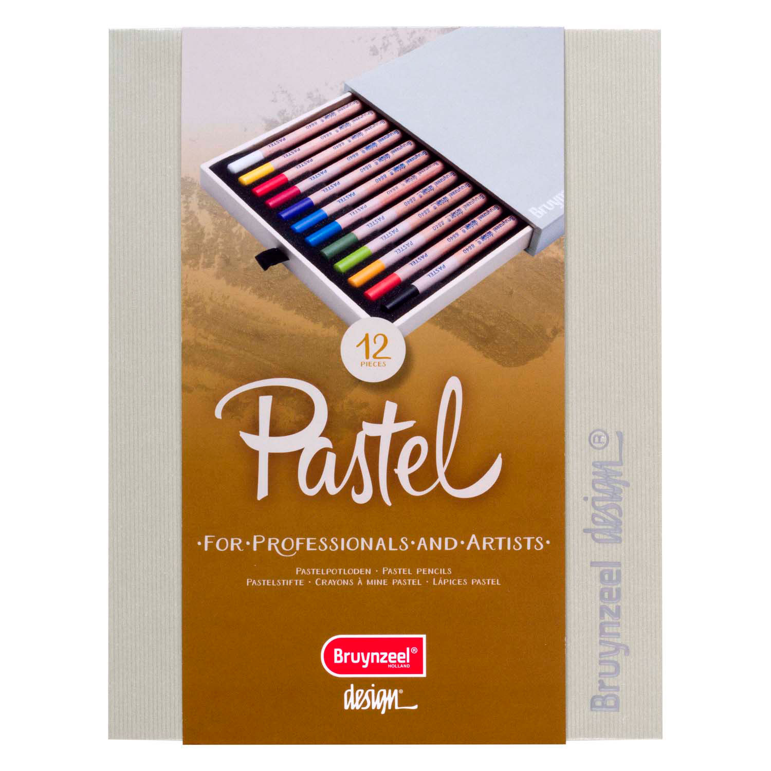 Bruynzeel Design Pastelpotlood Box, 12 Kleuren