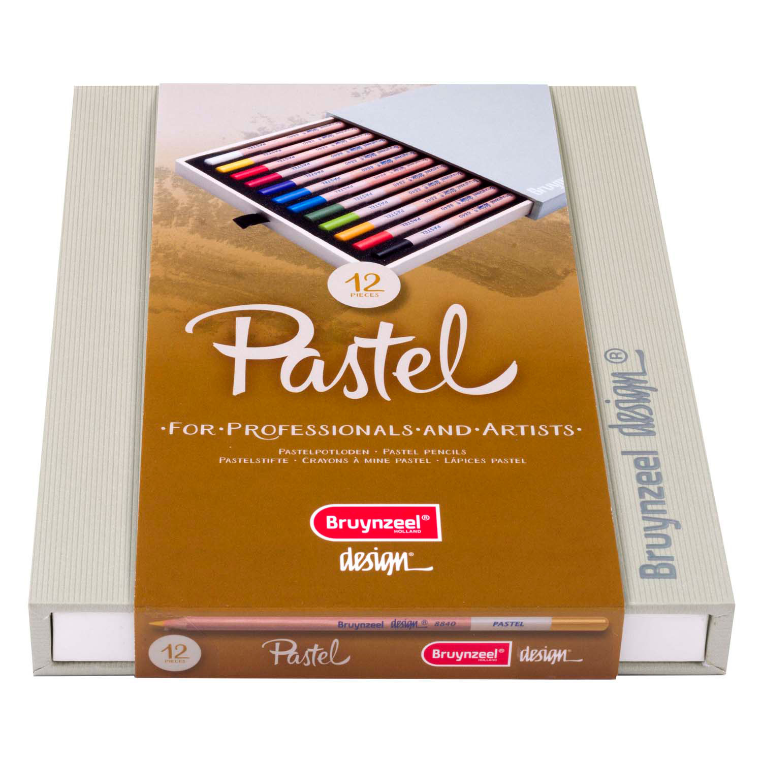 Bruynzeel Design Pastelpotlood Box, 12 Kleuren