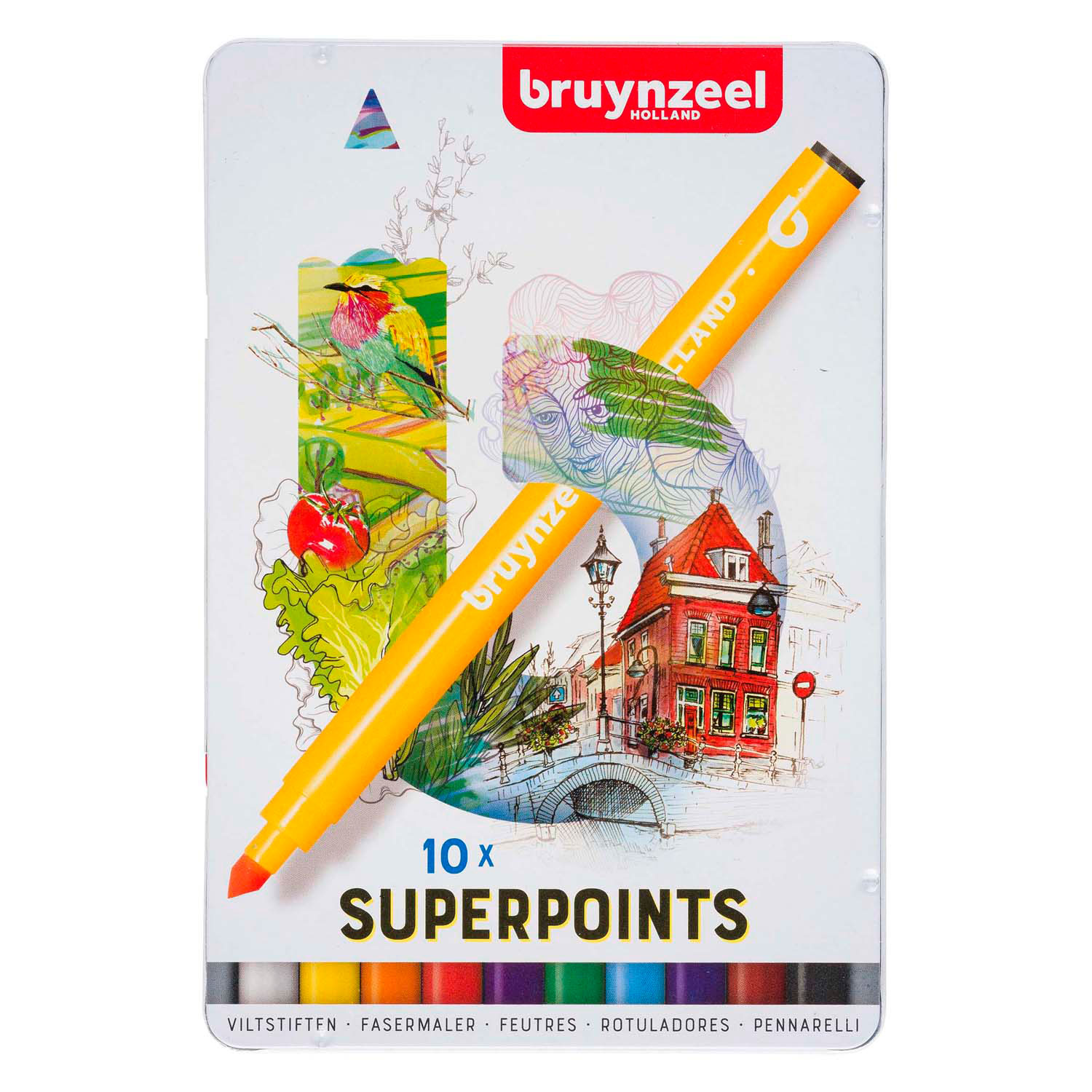 Bruynzeel Super Point Viltstiften Set 10