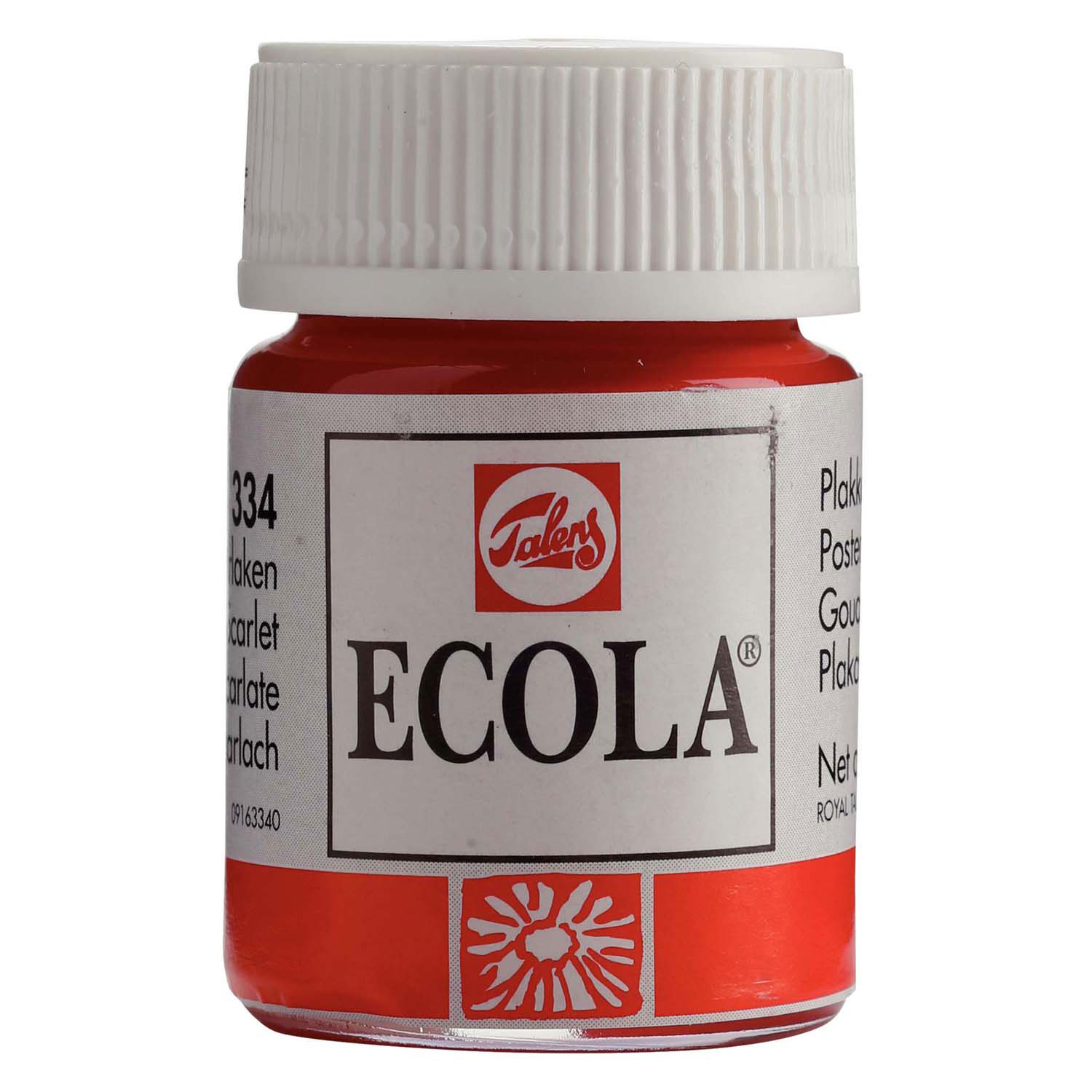 Ecola Plakkaatverf Fles 16ml Scharlaken 334