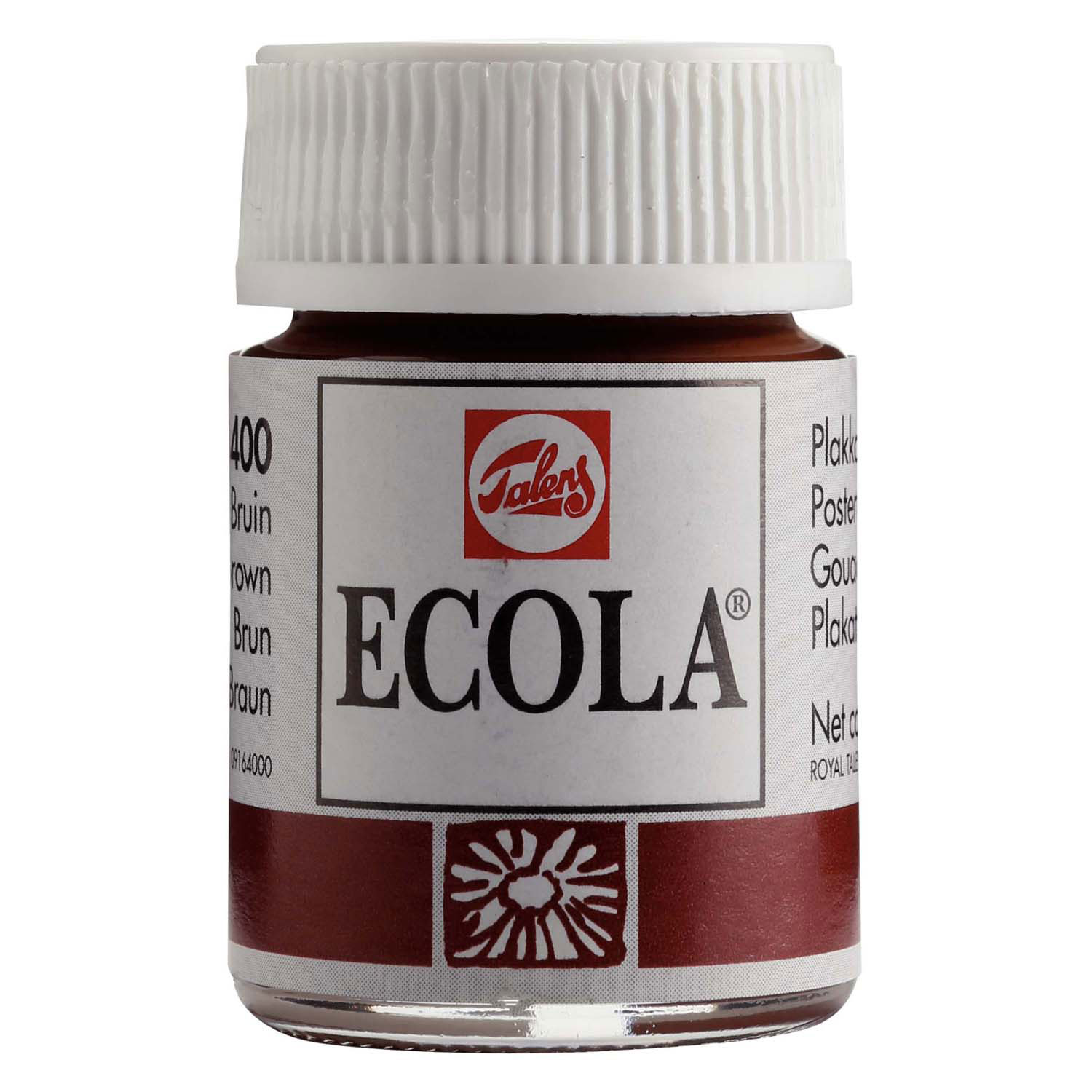 Ecola Plakkaatverf Fles 16ml Brown 400