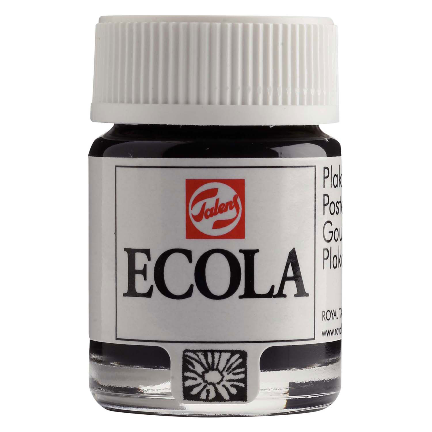 Ecola Plakkaatverf Fles 16ml Zwart 700