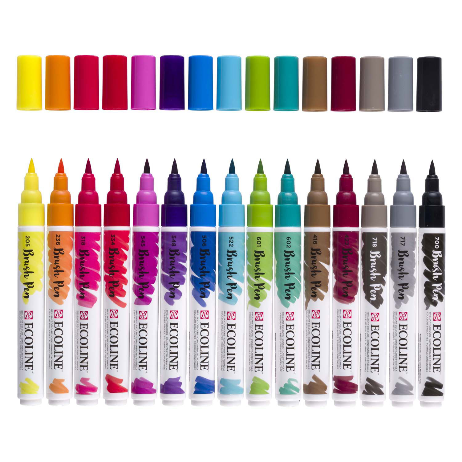 Ecoline Brush Pen Set, 15 Kleuren