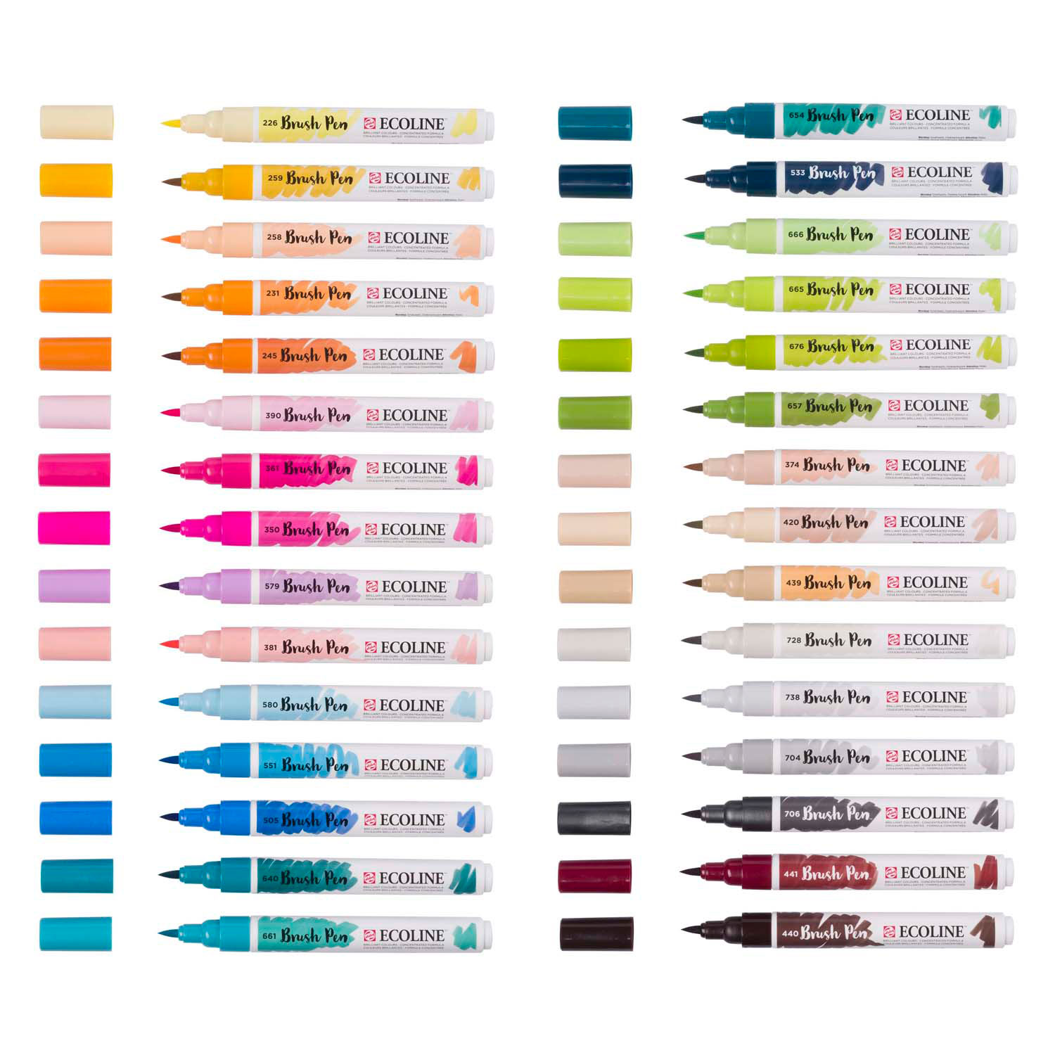 Ecoline Brush Pen Set Additional, 30 Kleuren