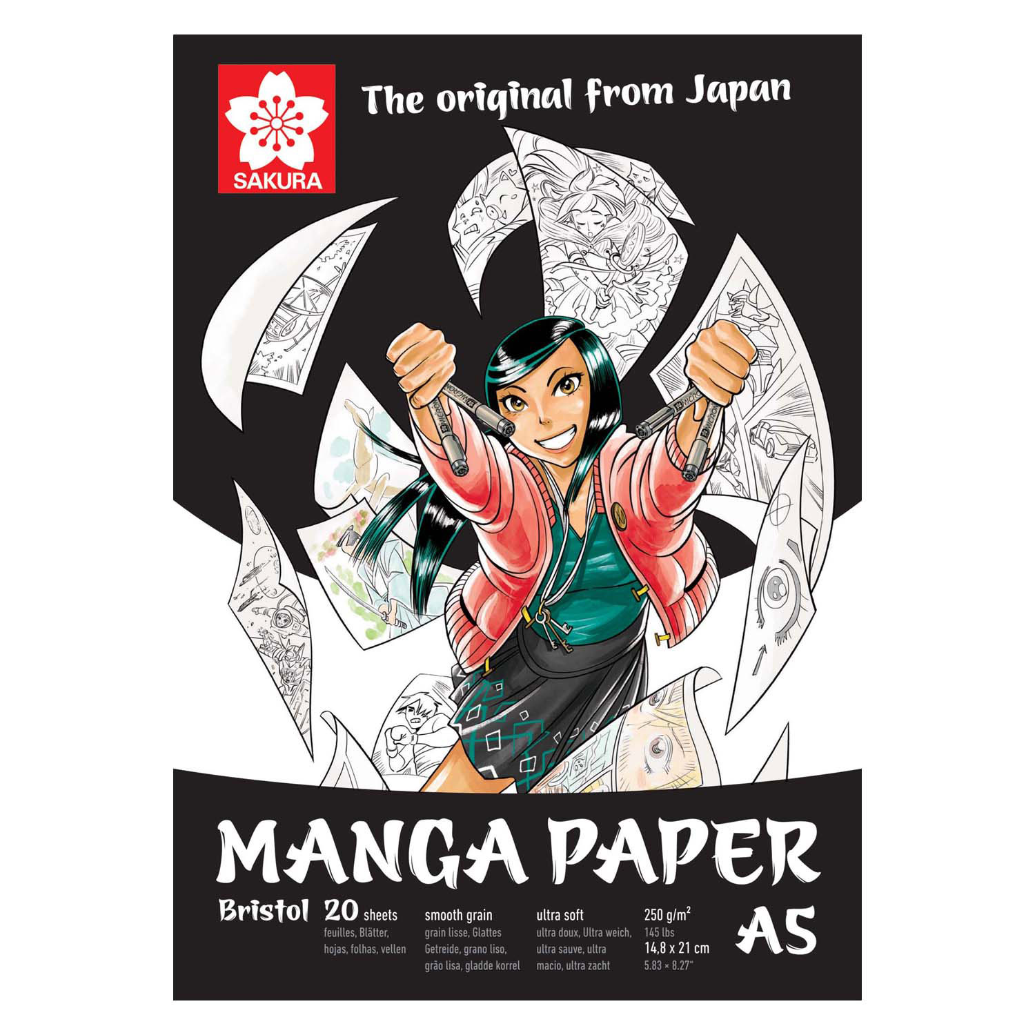 Sakura Manga Papier A5, 250G, 20 Vellen