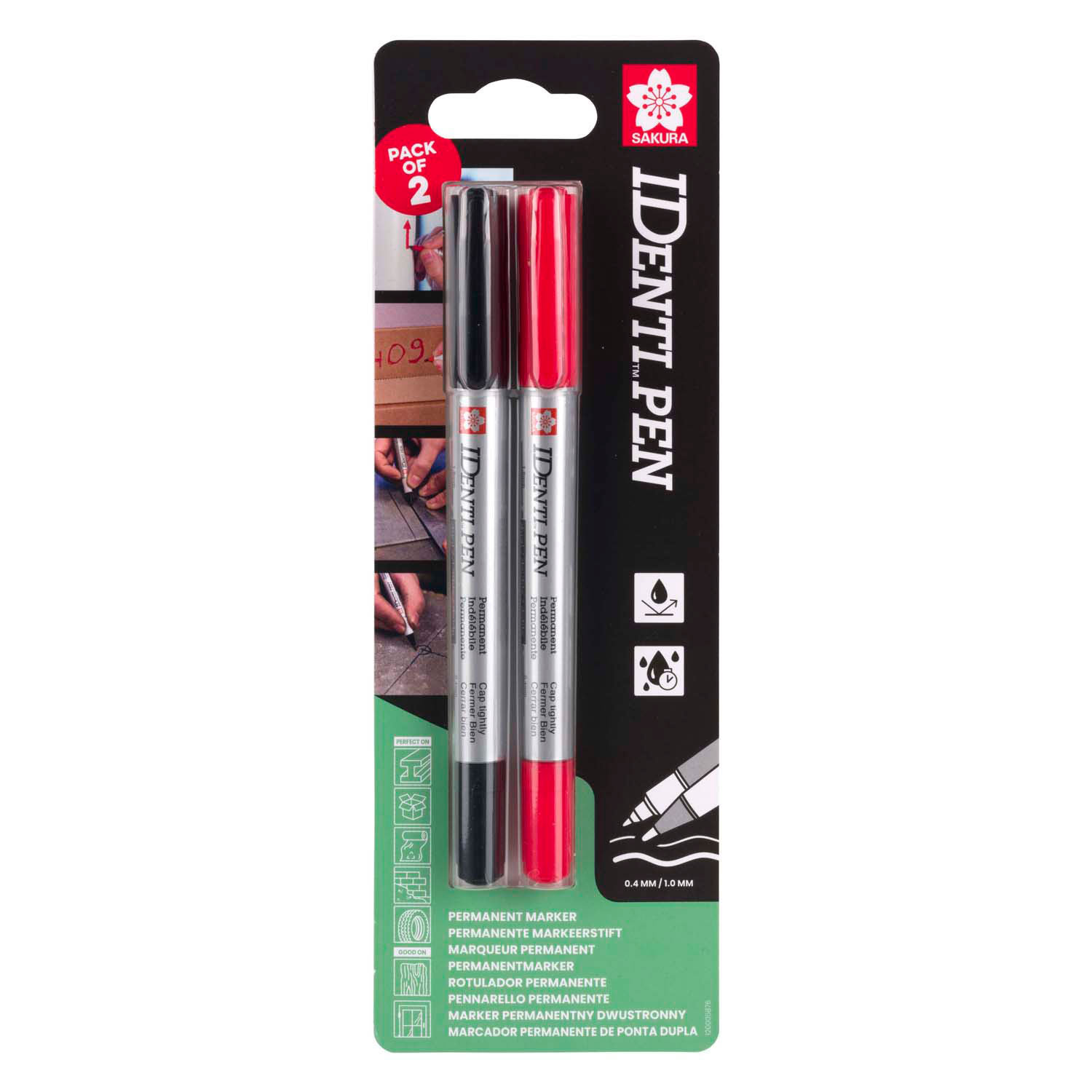 Sakura Identi-Pen Set, Zwart En Rood