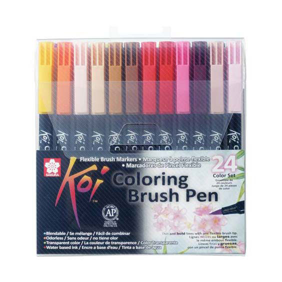 Sakura Koi Coloring Brush Pen Set, 24 Kleuren