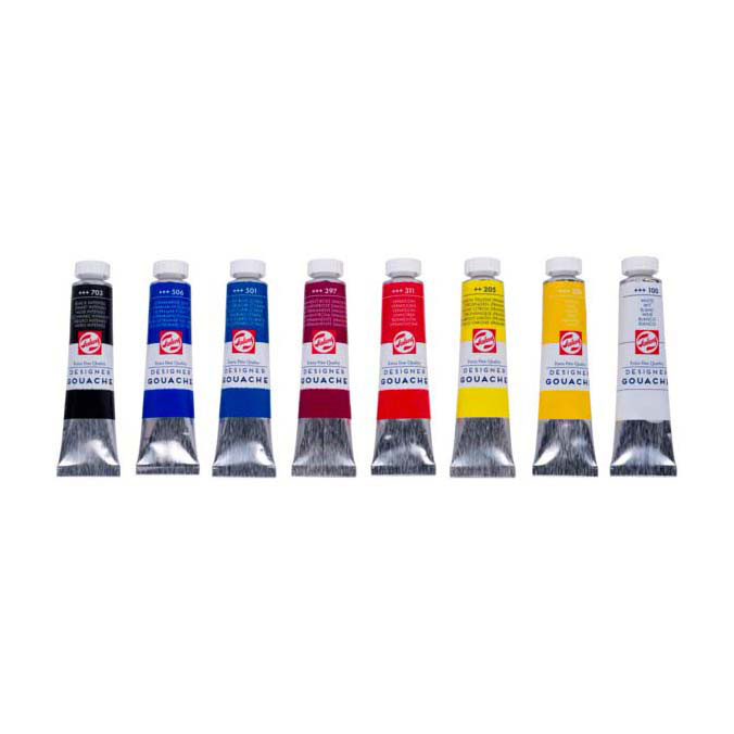 Talens Gouache Extra Fijn Mengset, 8x20ml Tubes