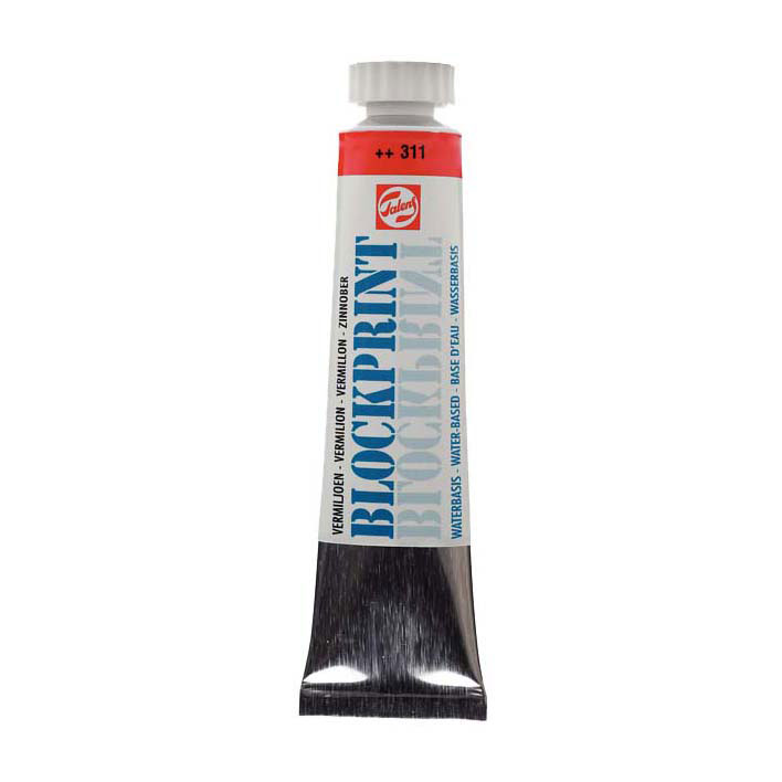 Tube de peinture Talens Blockprint 20 ml Vermillon 311