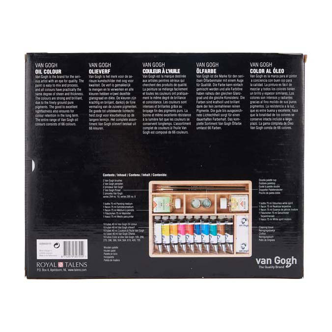 Van Gogh Olieverf Kist Basic met 10 Kleuren 40ml