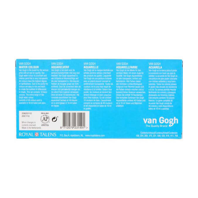 Van Gogh Aquarelverf Set met 10 Kleuren In Tubes Van 10ml