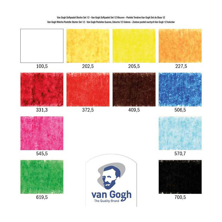 Van Gogh Softpastels Starterset met 12 Kleuren