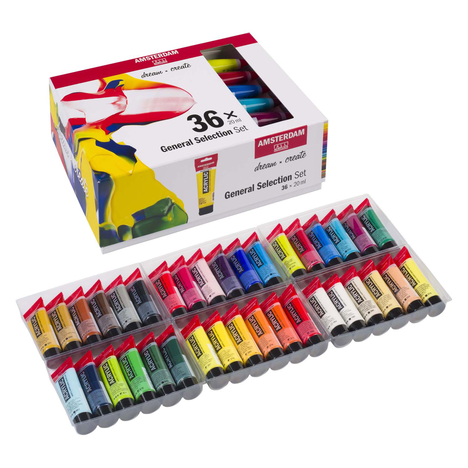 Amsterdam Standard Series Acrylverf Algemene Selectie Set 20ml, 36dlg.