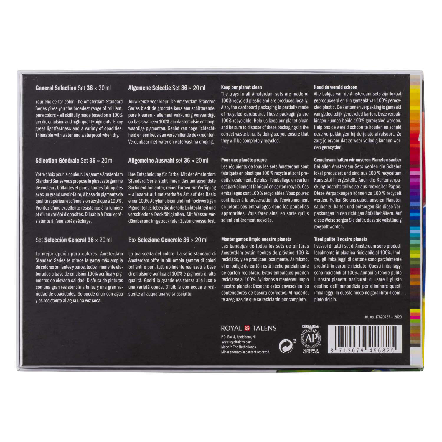 Amsterdam Standard Series Acrylverf Algemene Selectie Set 20ml, 36dlg.