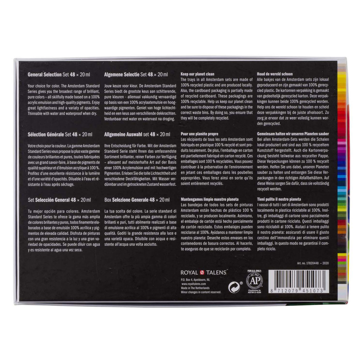 Amsterdam Standard Series Acrylverf Algemene Selectie Set 20ml, 48dlg.