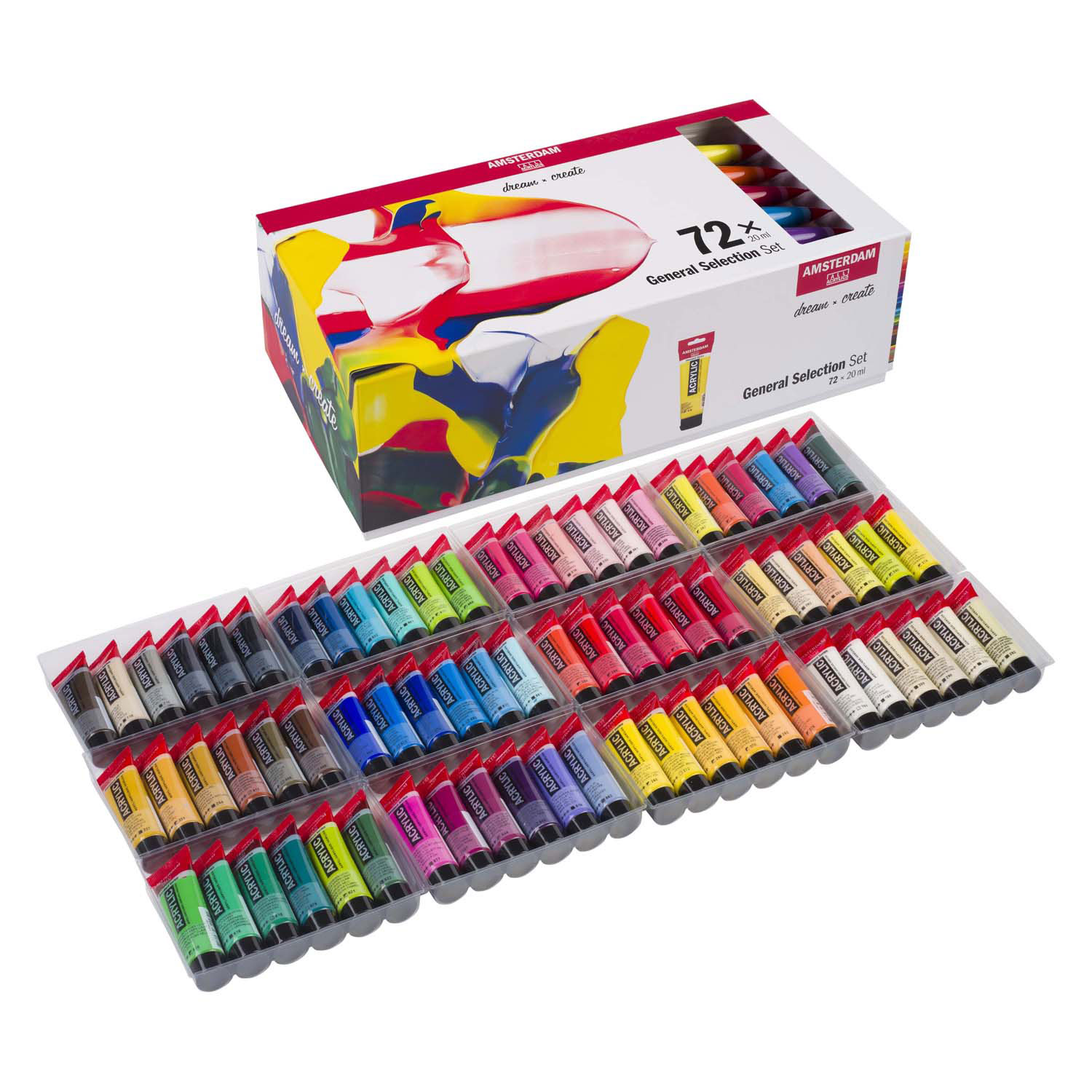 Amsterdam Standard Series Acrylverf Algemene Selectie Set 20ml, 72dlg.