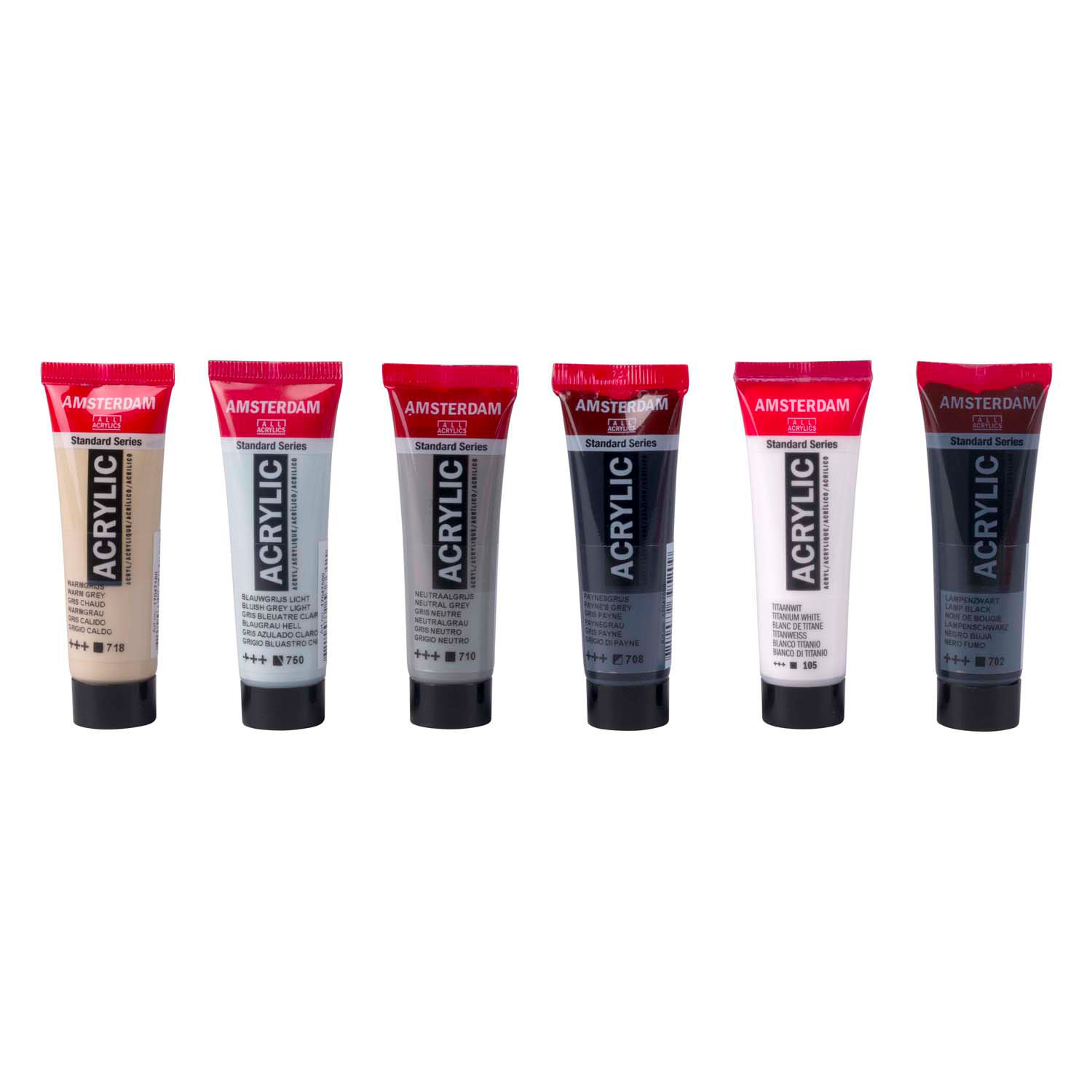Amsterdam Standard Series Acrylverf Grijstinten Set 20ml, 6dlg.