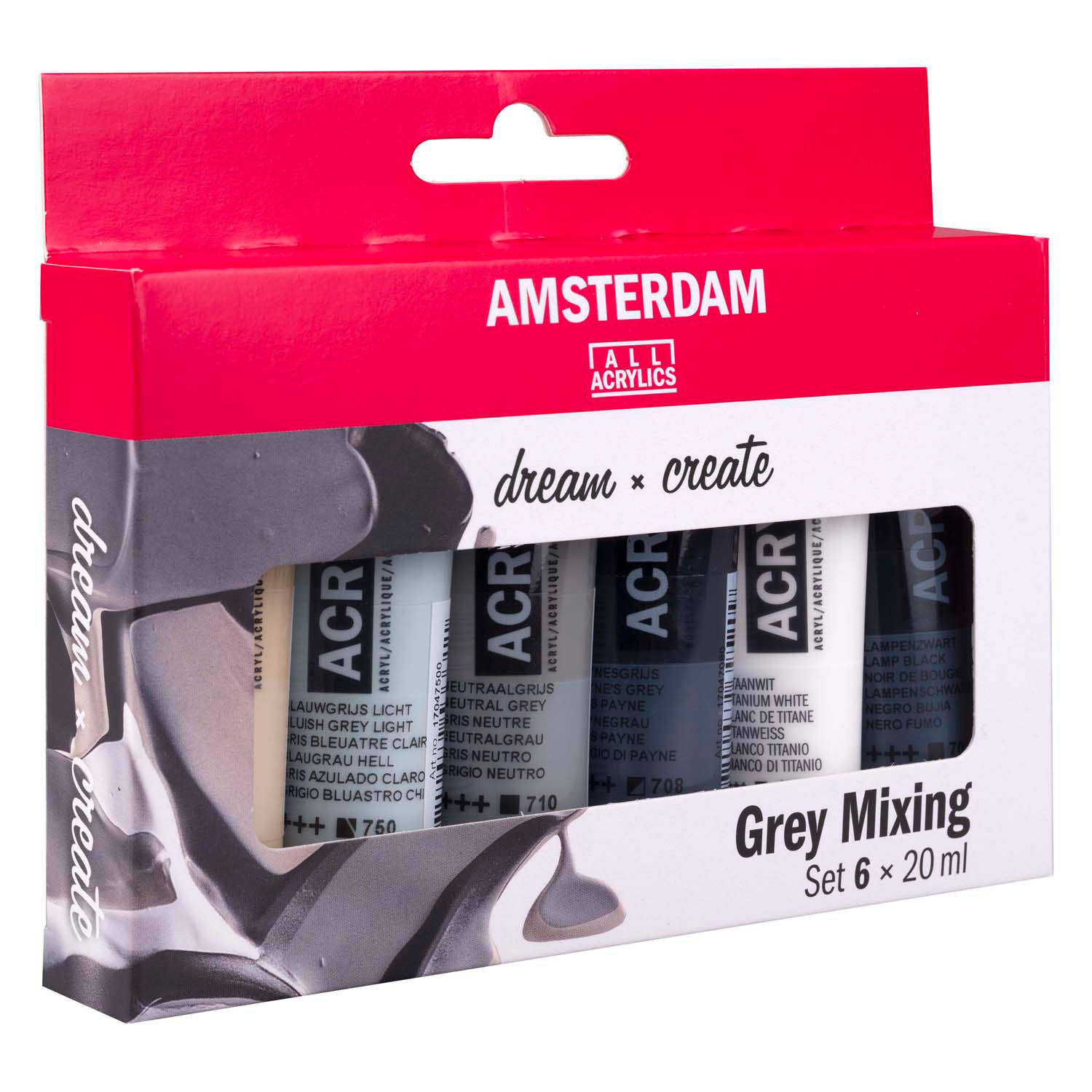 Amsterdam Standard Series Acrylverf Grijstinten Set 20ml, 6dlg.
