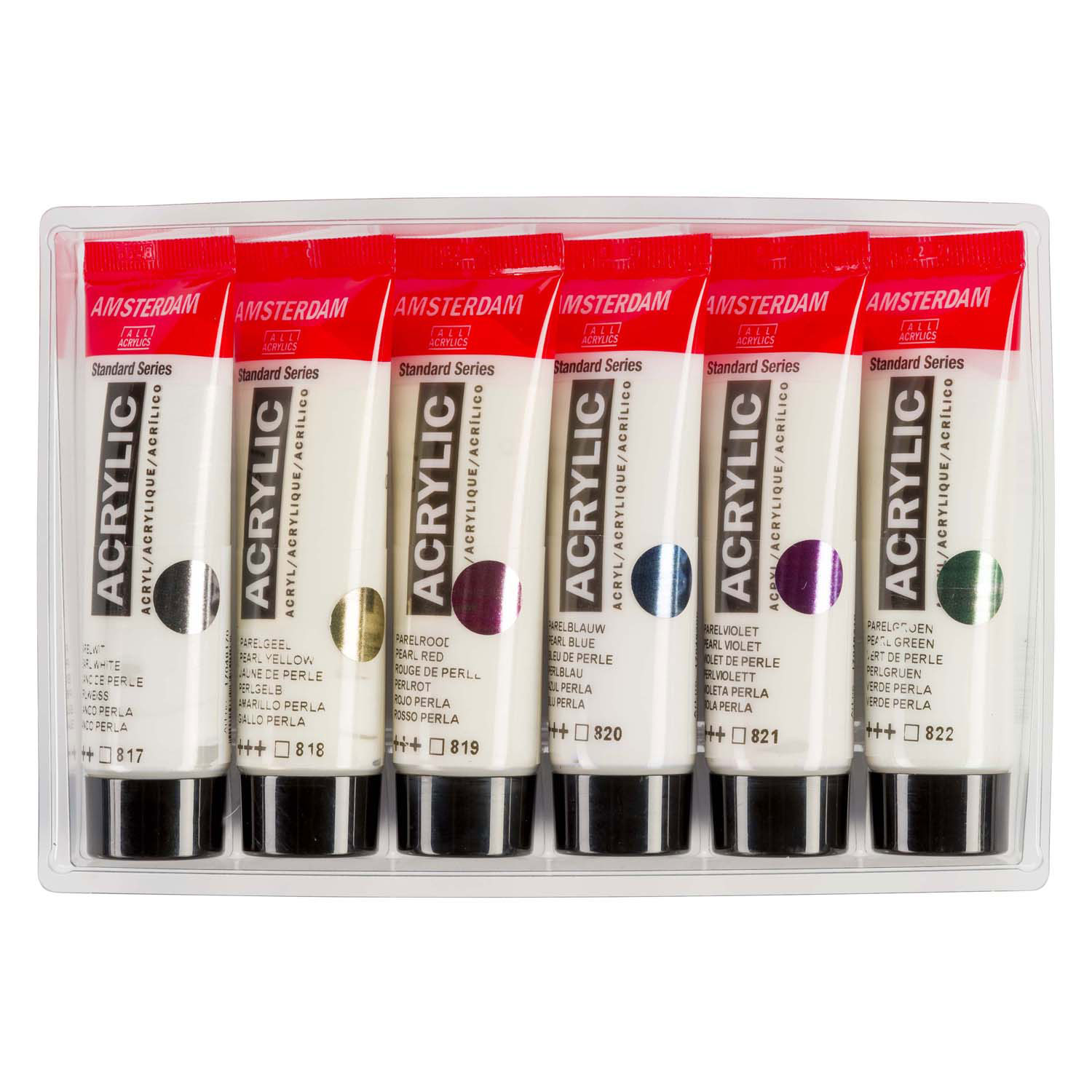 Amsterdam Standard Series Acrylverf Parelmoer Set 20ml, 6dlg.