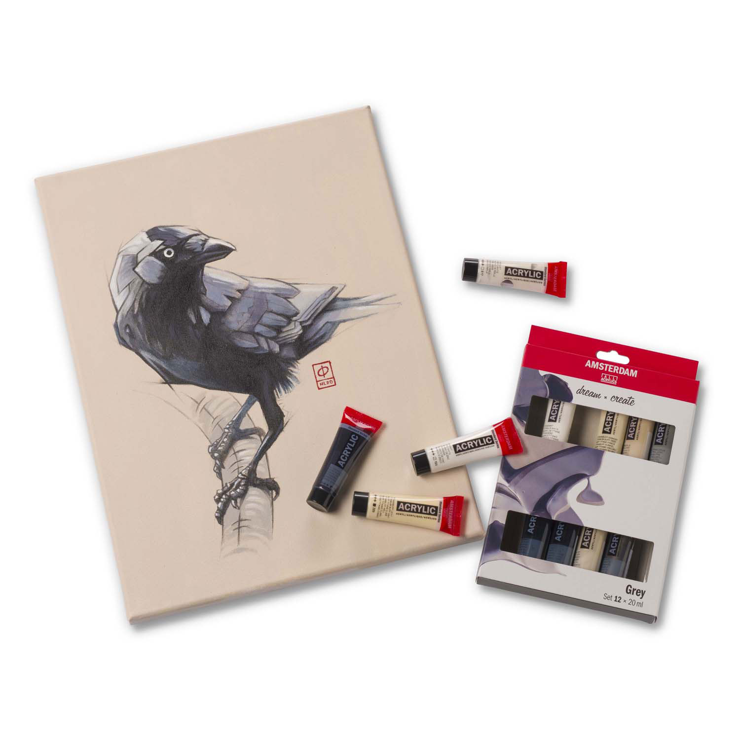 Amsterdam Standard Series Acrylverf Grijze Set 20ml, 12dlg.
