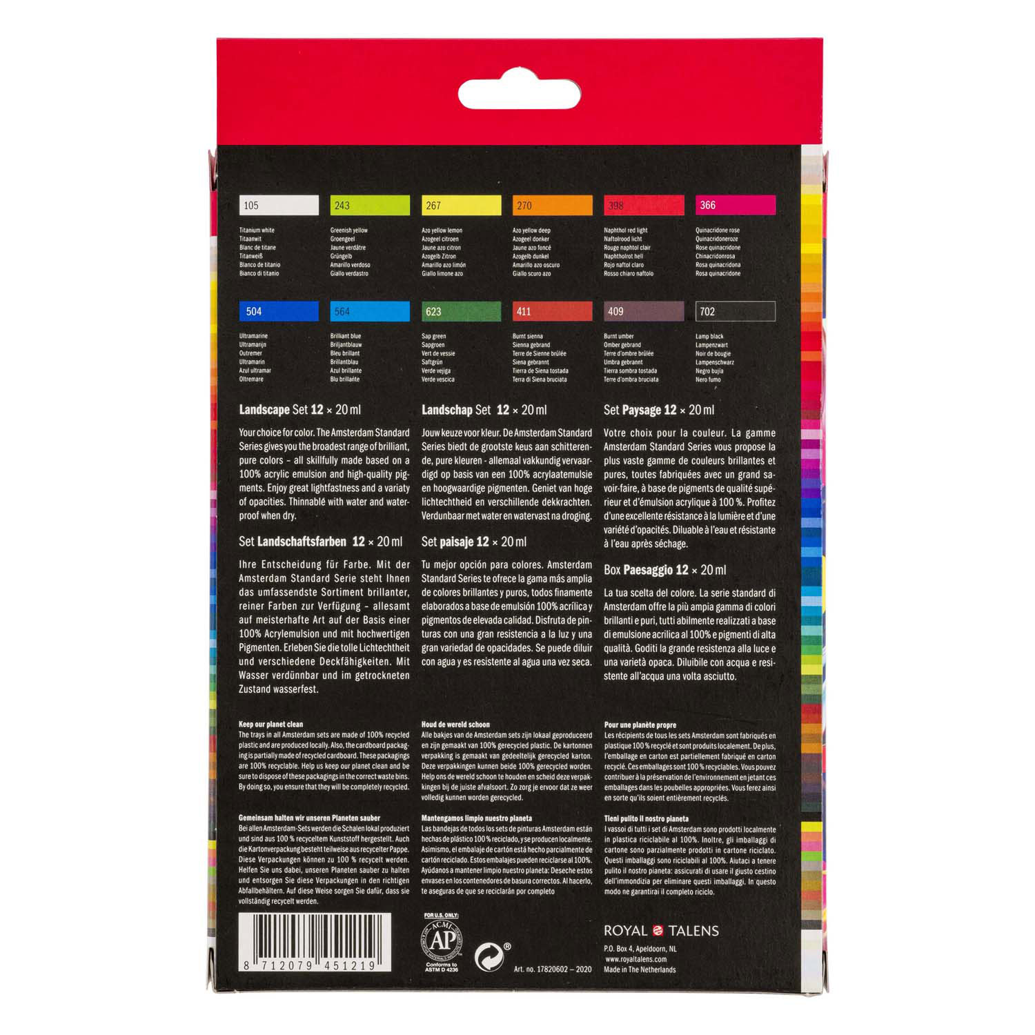 Amsterdam Standard Series Acrylverf Landschap Set 20ml, 12dlg.
