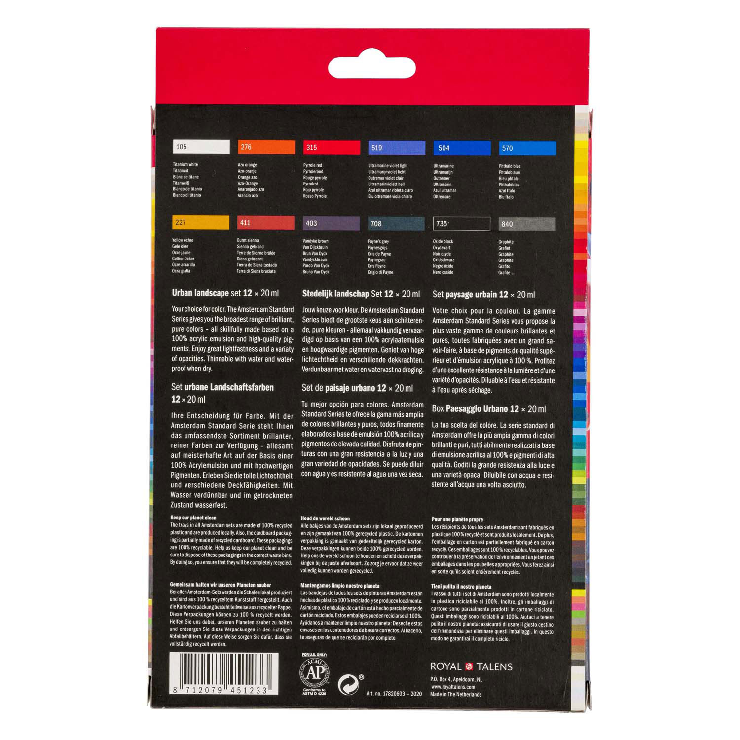 Amsterdam Standard Series Acrylverf Urban Landschap Set 20ml, 12dlg.