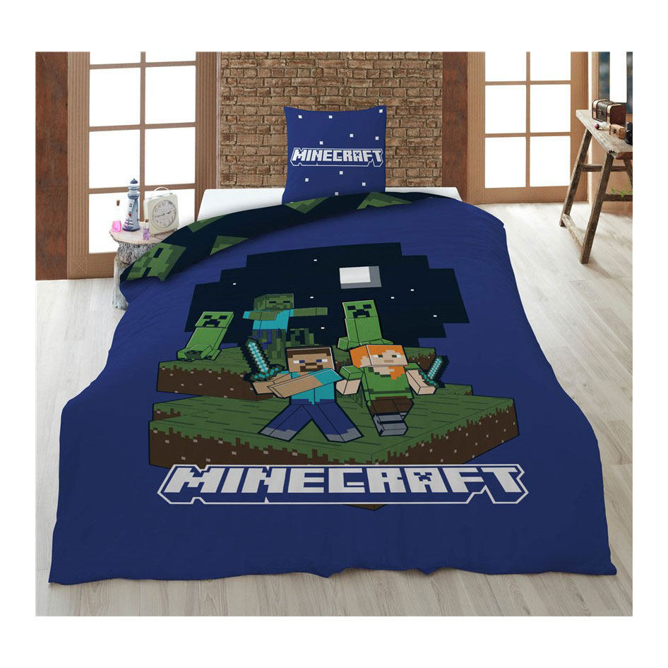 Minecraft Dekbedovertrek 140x200cm