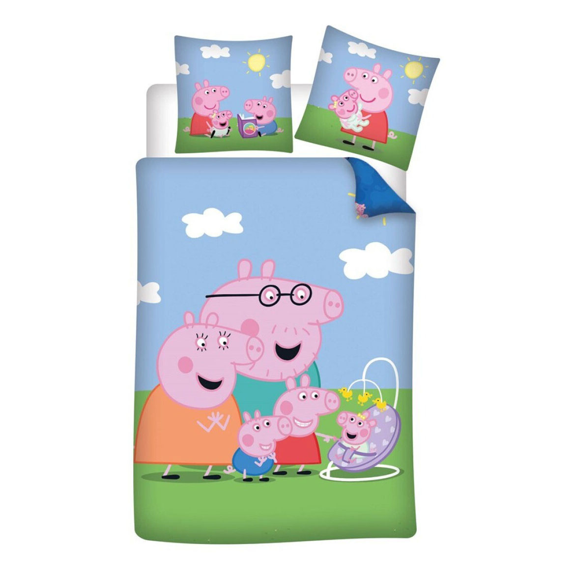Housse de couette Peppa Pig Famille - 140 x 200 cm