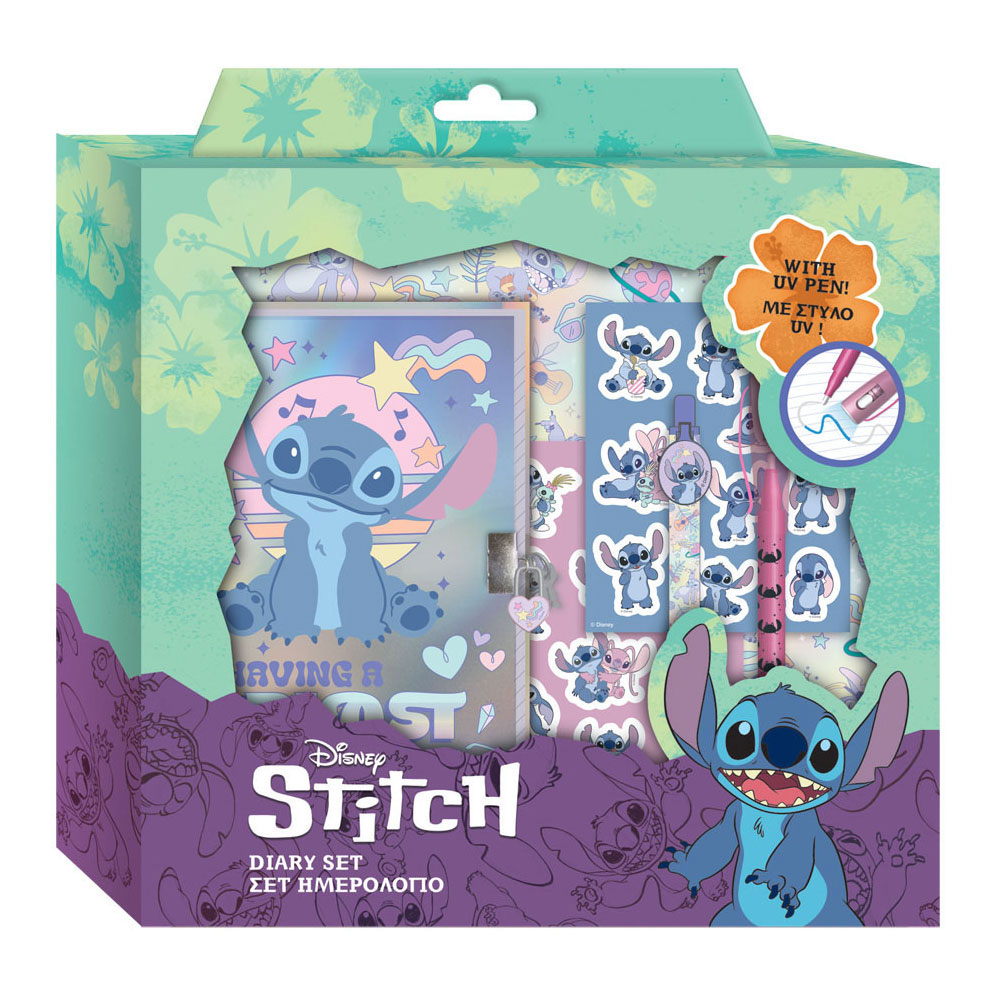 Lilo & Stitch Tagebuch mit Schloss, Zauberstiften und Aufklebern