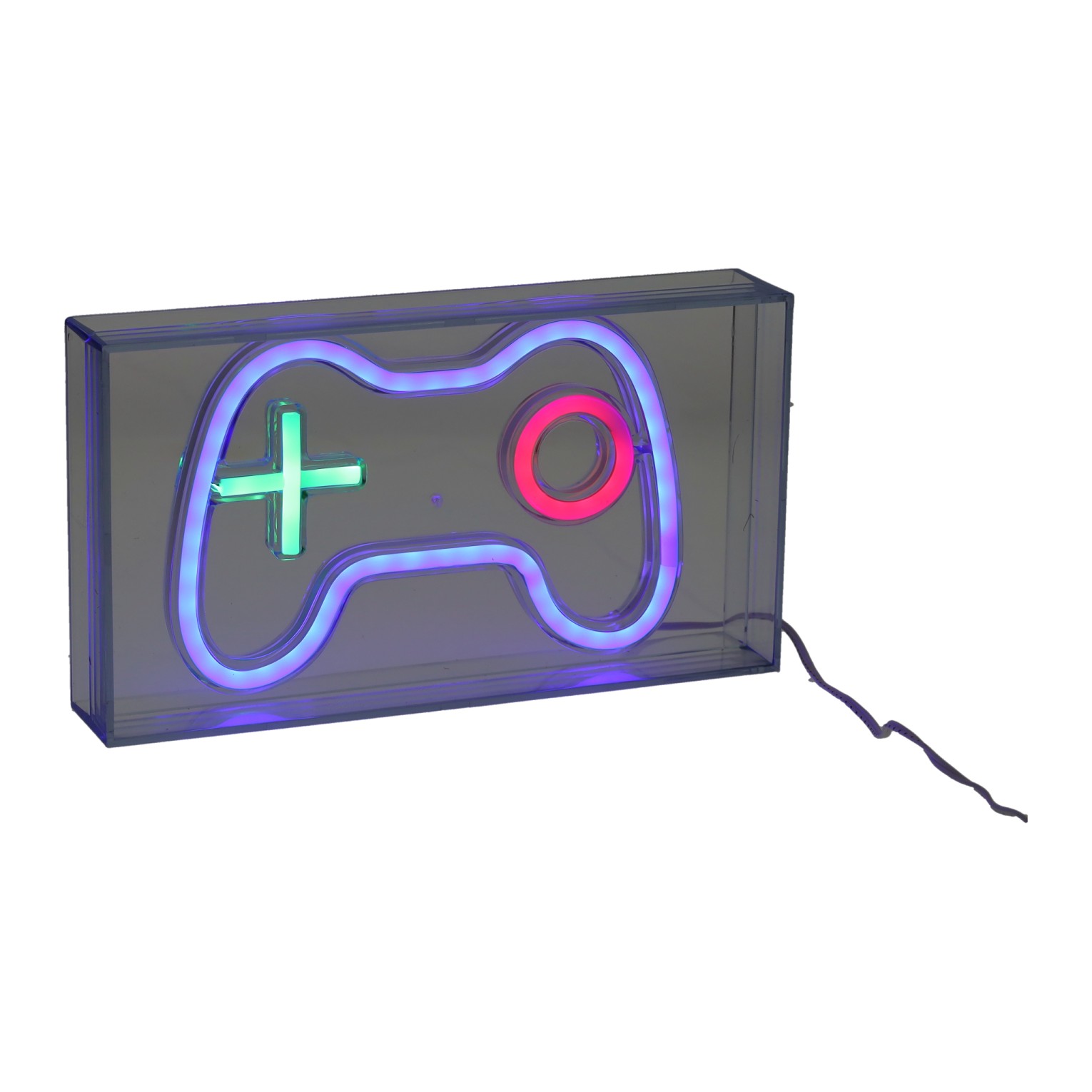 LED-Neon-Lampenbox für Spielkonsole, 23 x 4 x 13 cm