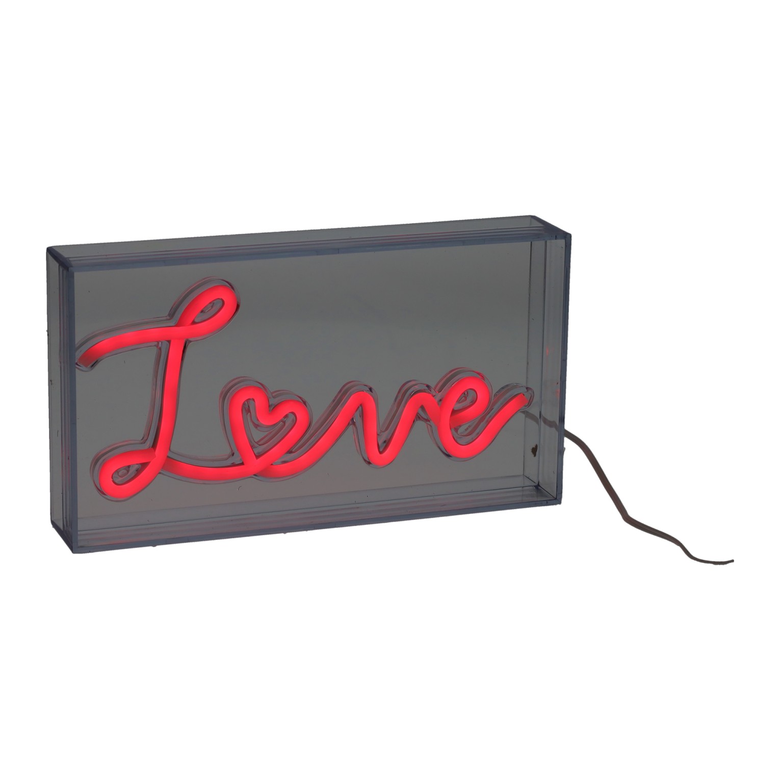 LED-Neon-Lampenkasten „Liebe“ 23 x 4 x 13 cm