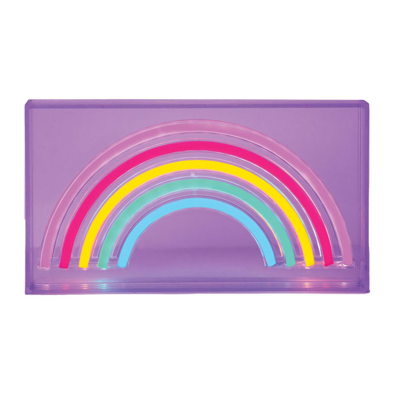 Lampe néon arc-en-ciel 23x4x13 cm
